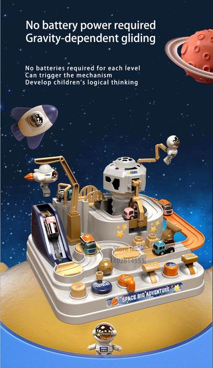 Racing Rail Car Model Space Aerospace Animals Educational Toys Children Train Track Adventure Brain Mechanical Interactive Game ALPENZO
