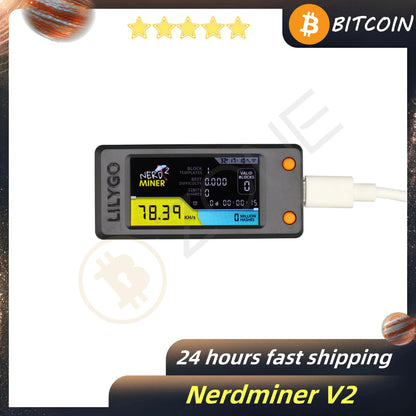 T Display S3 Bitcoin Solo Lottery Miner Nverdminer V2.0 78KH/s Hashrate Upgraded BTC Lotto Machine with Only 1 Watts - ALPENZO