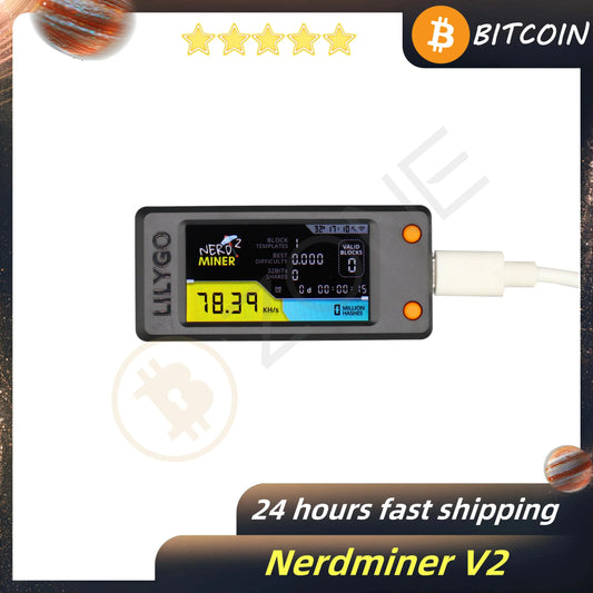 T Display S3 Bitcoin Solo Lottery Miner Nverdminer V2.0 78KH/s Hashrate Upgraded BTC Lotto Machine with Only 1 Watts - ALPENZO