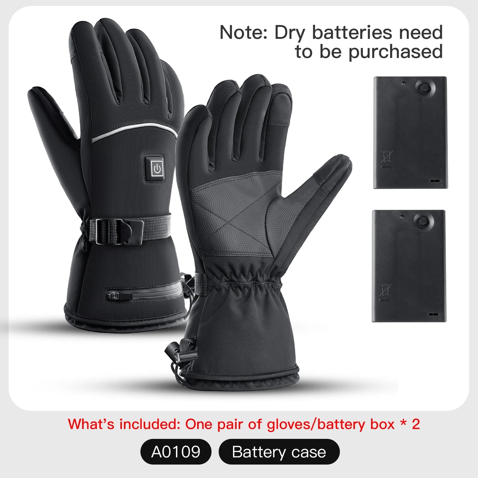 Electric Heated Gloves Motorcycle Winter Moto Heated Gloves Warm Waterproof Rechargeable Heating Thermal Gloves For Snowmobile ALPENZO