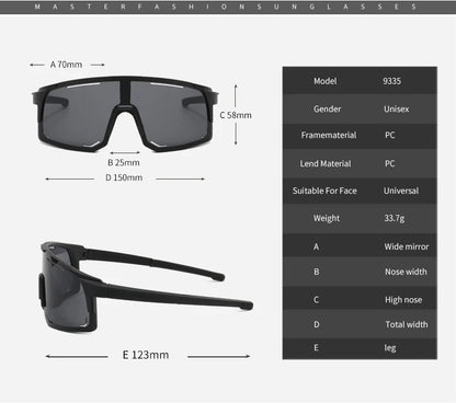 New Bicycle Sunglasses UV Protective Windshield Glass Men's and Women's Wear Lenses Road Cycling Sports Glasses Outdoor Glasses