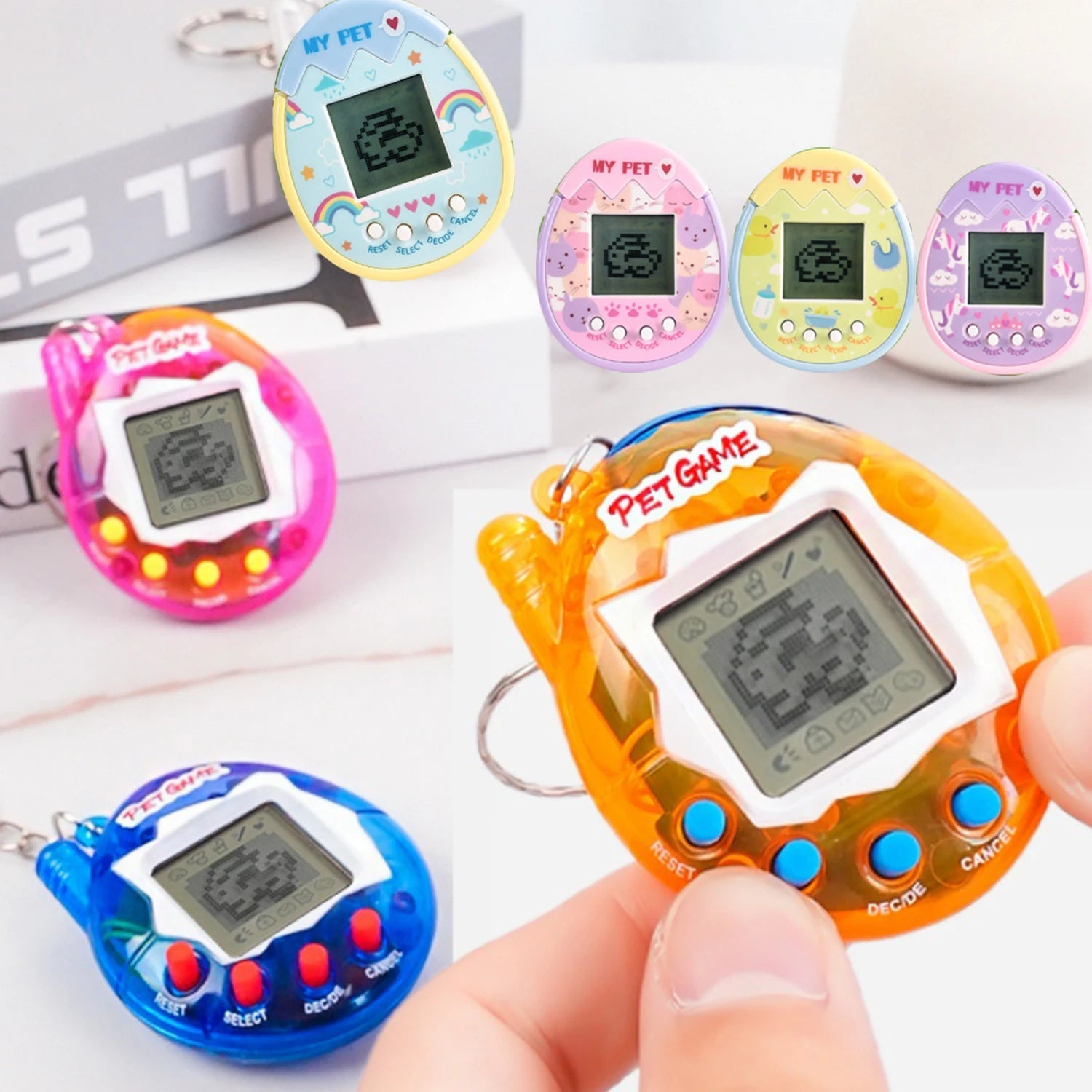 Interactive Toy Digital Pet - Virtual Electronic Pets Video Game Party Favors for Kids Video Game Keychain Video Game Party Supp ALPENZO