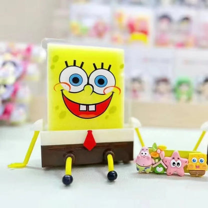 Spongebob Squarepants Dish Washing Brush Sponge Kitchen Supplies Drain Rack Cleaning Dishes Brushes Reusable Scrub Scouring Pad ALPENZO