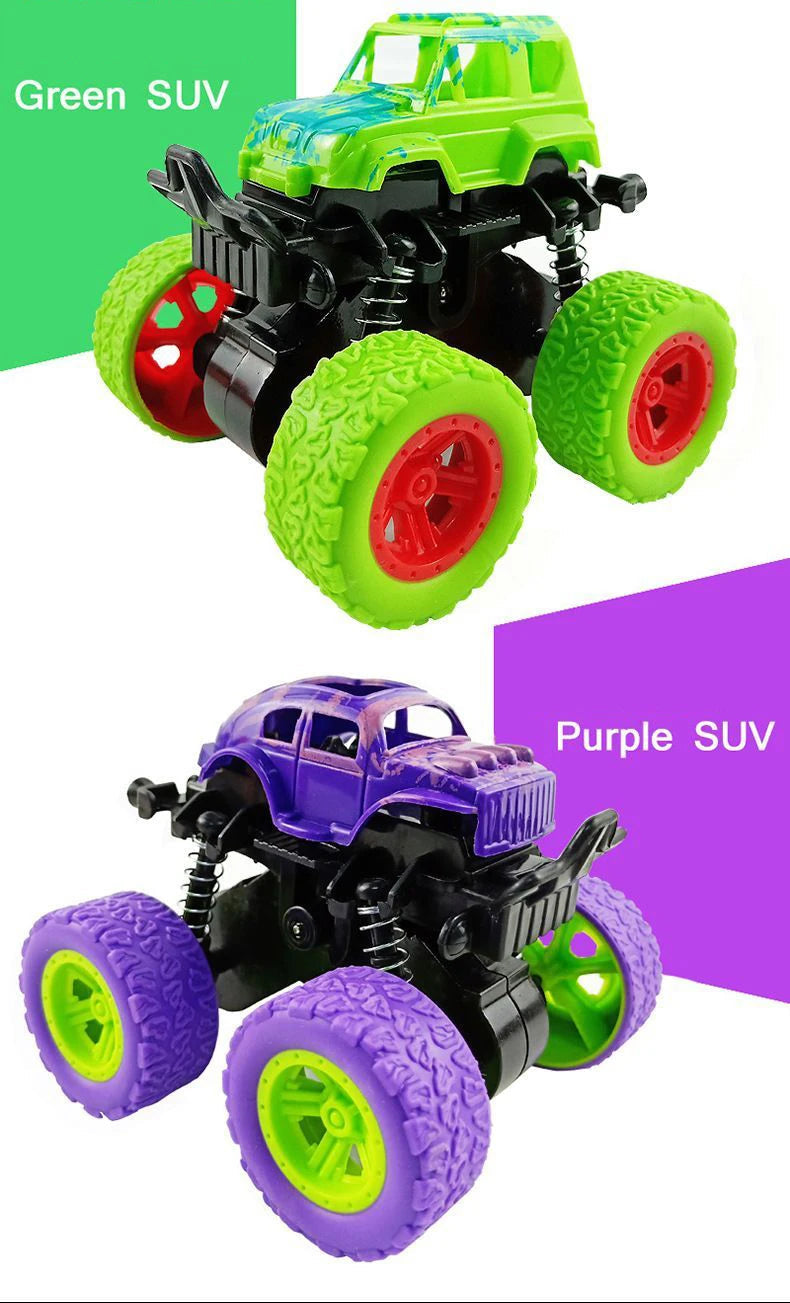 Inertial Off-Road Vehicle Toy Super Fall Resistant Climbing Car Model Car Children's Four-Wheel Drive Toy 360 Degree Rotation ALPENZO