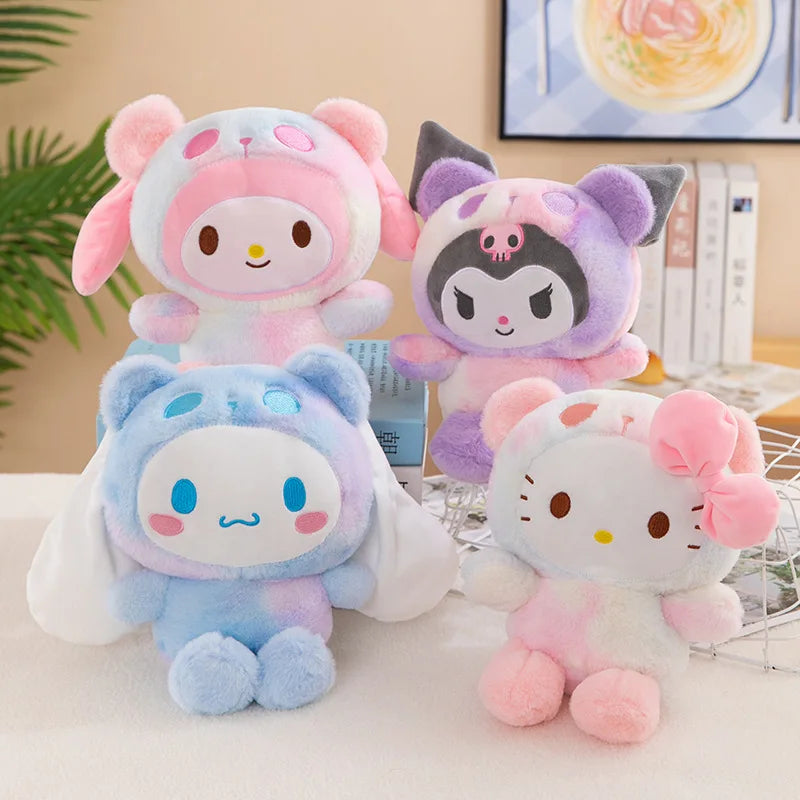 Sanrio 25Cm Anime Sanriod Toys Kawaii Kuromi  Cinnamorol Plush Soft Stuffed Animals Doll Plushie Pillow Children's Toys Gifts ALPENZO