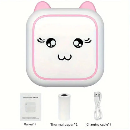 Portable Mini Printer， Wireless Photo Printer ，Ink-Free Thermal Printing For Notes Photos Memos For Android IOS - ALPENZO
