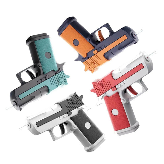 Hot Mini Desert Eagle Mechanical Continuous Firing Water Gun Shooting Game Summer Outdoor Beach Toy Gun for Children Boys Gifts ALPENZO
