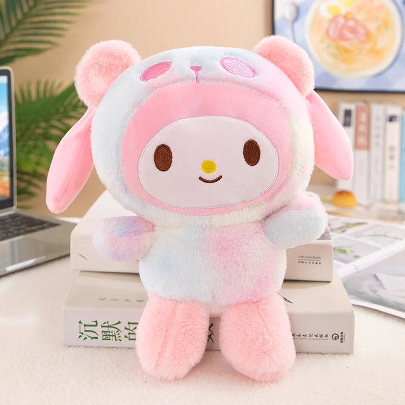 Sanrio 25Cm Anime Sanriod Toys Kawaii Kuromi  Cinnamorol Plush Soft Stuffed Animals Doll Plushie Pillow Children's Toys Gifts ALPENZO
