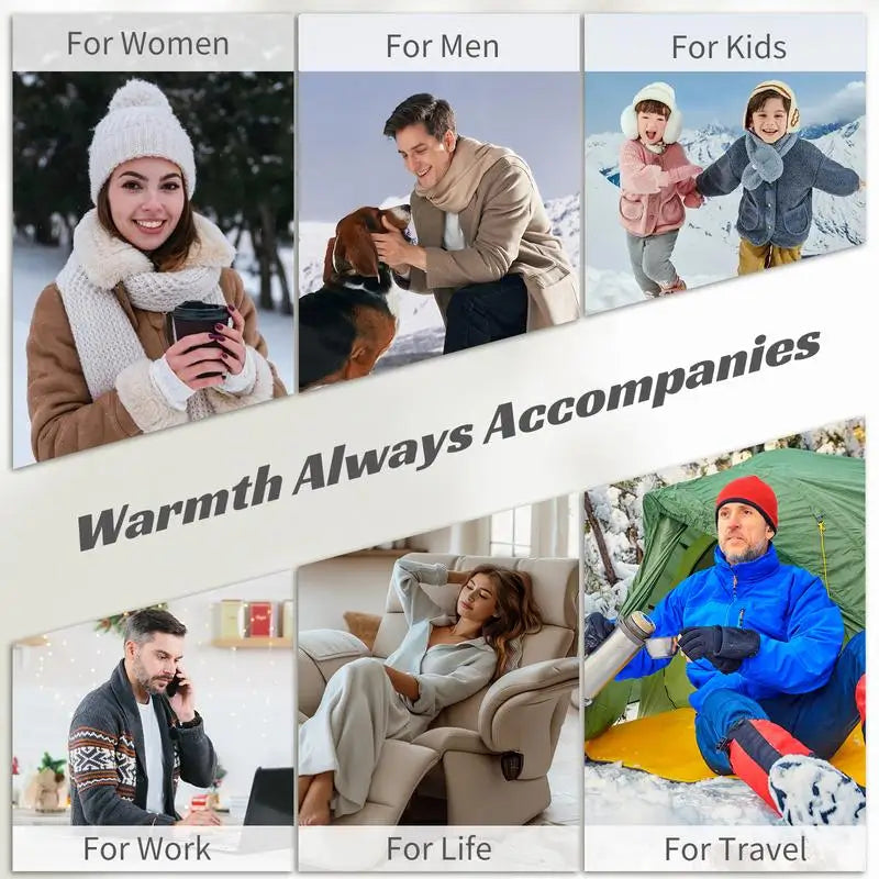 2Pack Magnetic Rechargeable Hand Warmers with 3 Heat Settings Pocket-Sized Light Sleek Stylish for Winter Outdoor/Skiing 2025NEW ALPENZO