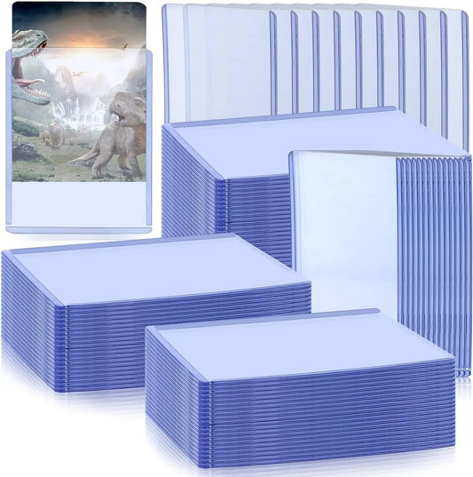 25pcs Hard Plastic Card Sleeves Game Holder PVC Cards TopLoaders Toy Top Loaders For Protectors Storage Gift Trading 3 x 4inches ALPENZO
