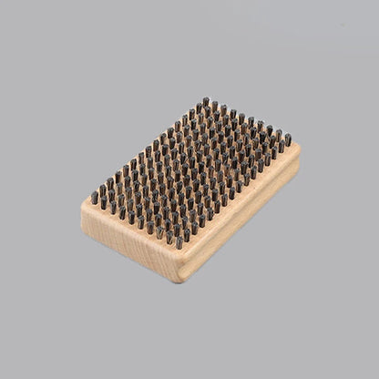 NEW 1PC Wooden Handle Brass/ Nylon/ Horsehair Ski Waxing Brush Snowboard Maintenance Tool