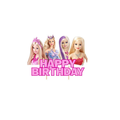 Barbie Birthday Party Supplies Pink Girl Disposable Tableware Banner Cupcake Topper Background Princess Balloons Gift Bag ALPENZO
