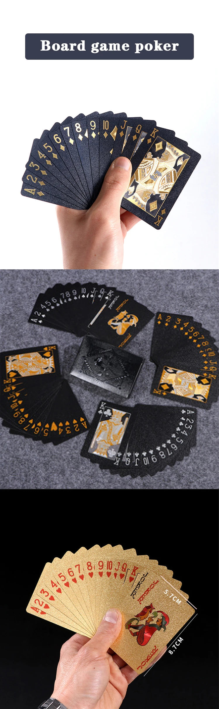 Black Gold Poker game card set waterproof poker set Magic Dmagic packaging board game gift collection ALPENZO