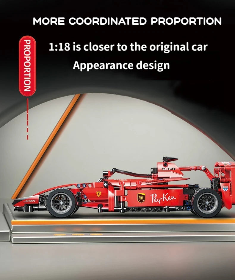 ToylinX F1 RC Race Cars Building Sets MOC Remote Control Car Building Blocks Cool Collectible Model Car Kits Building Toys ALPENZO