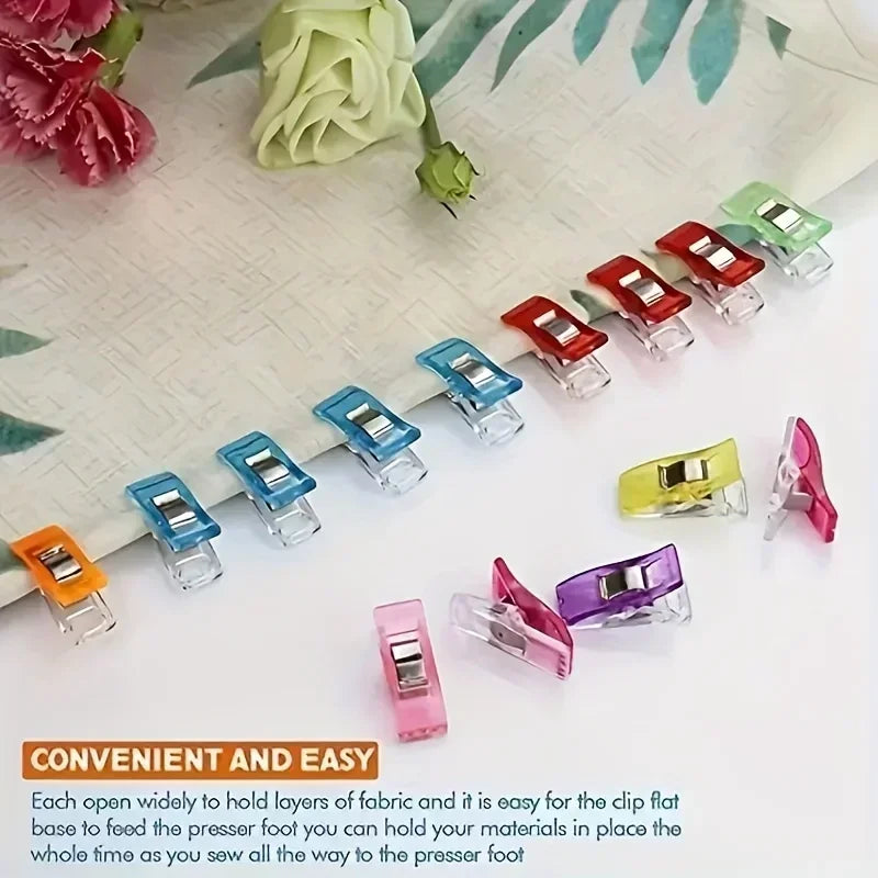 10-100PCS Sewing Clips Colorful Multipurpose Plastic Craft Crocheting Knitting Safety Securing Clothing Clips Binding Clips - ALPENZO