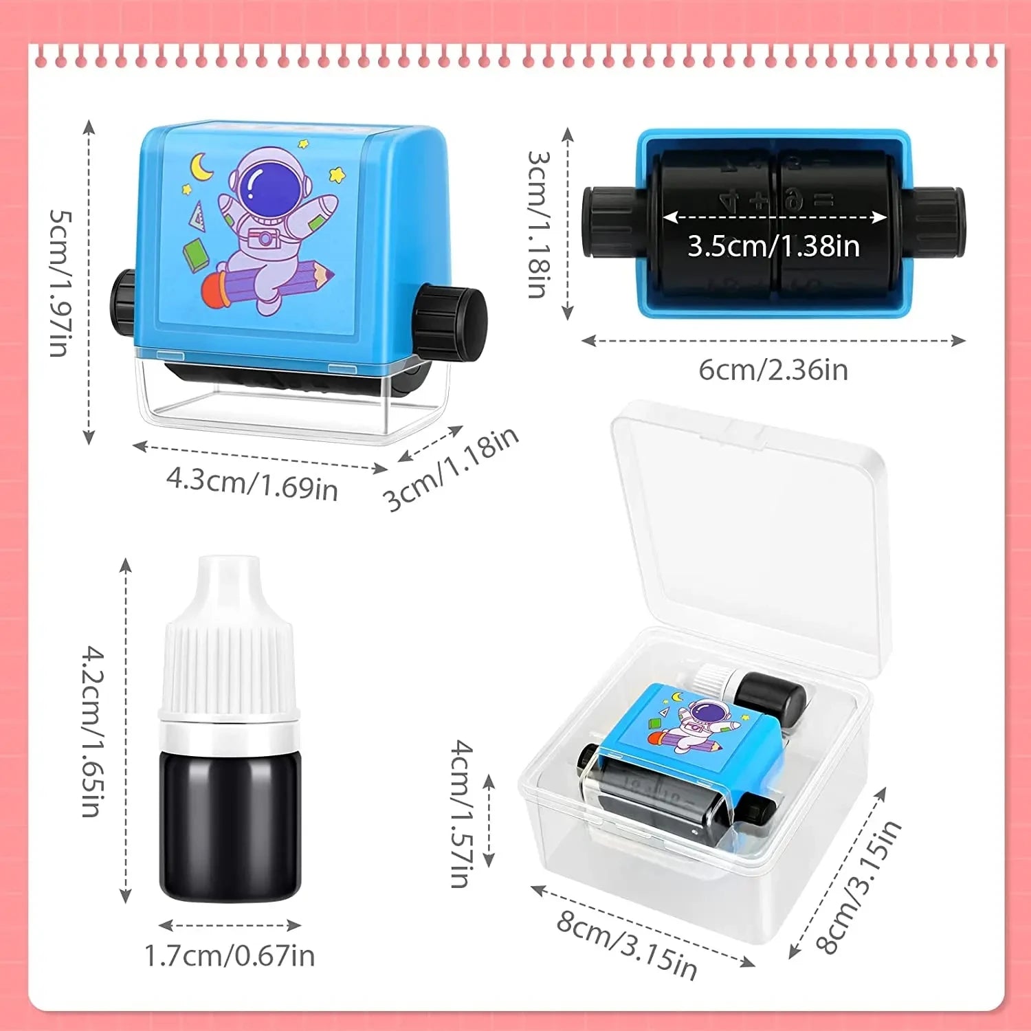 Math Roller Stamp Addition Subtraction Multiplication Division Practice Digital Mathematical Operation Stamp Teaching Supplies ALPENZO