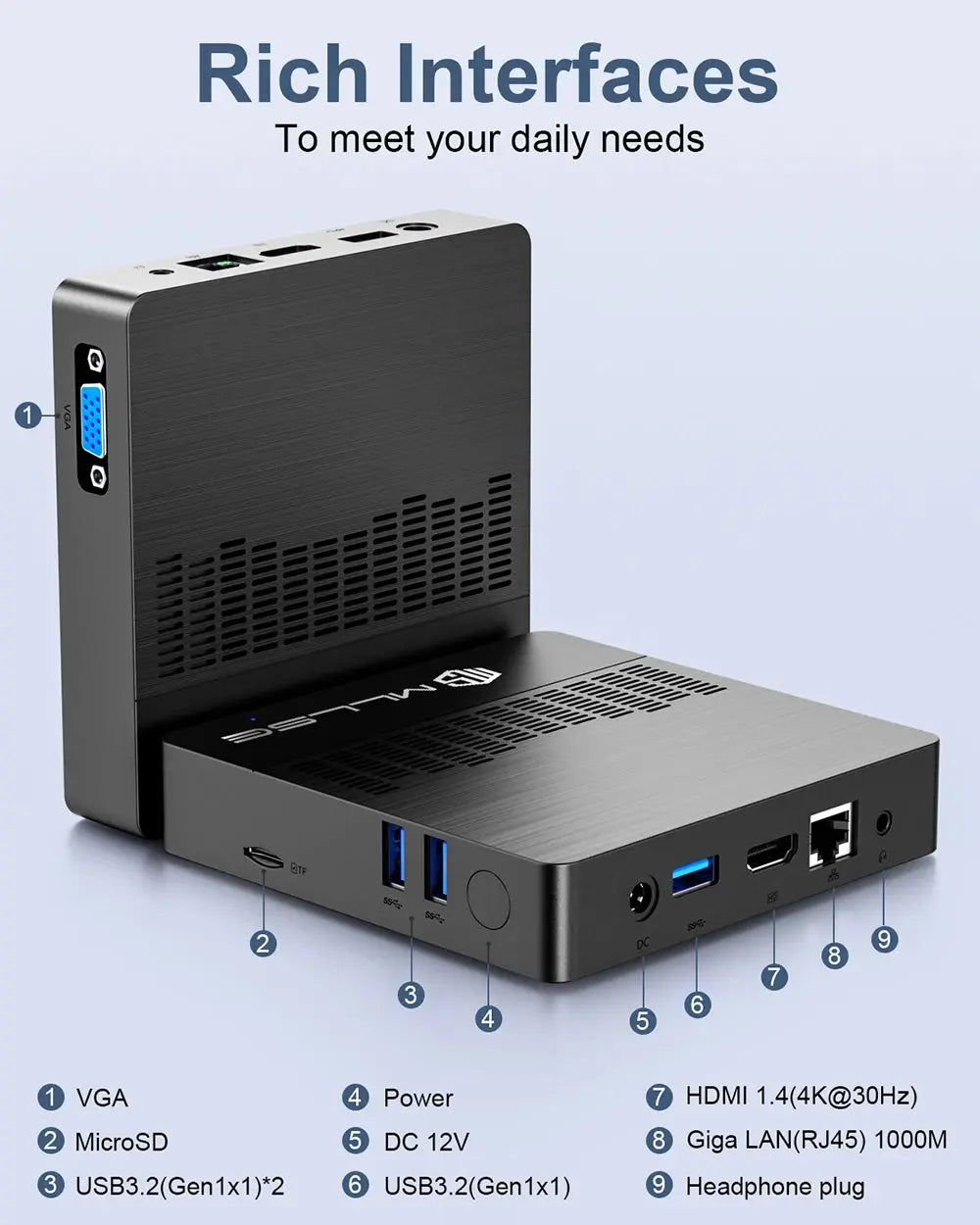 MLLSE Mini PC M2 Air Intel Gemini Lake N4000 Windows 11 6GB RAM 128GB ROM Dual-Band WiFi Bluetooth USB Mini Computer - ALPENZO