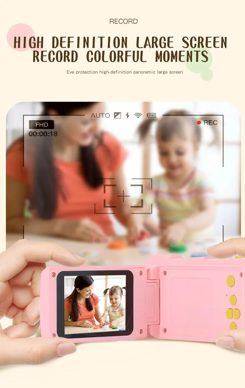 Kids Video Camcorder 1080P 20 MP High Resolution Portable Mini Digital Camera with 2.4 Inch Large Display Screen Birthday Gifts ALPENZO