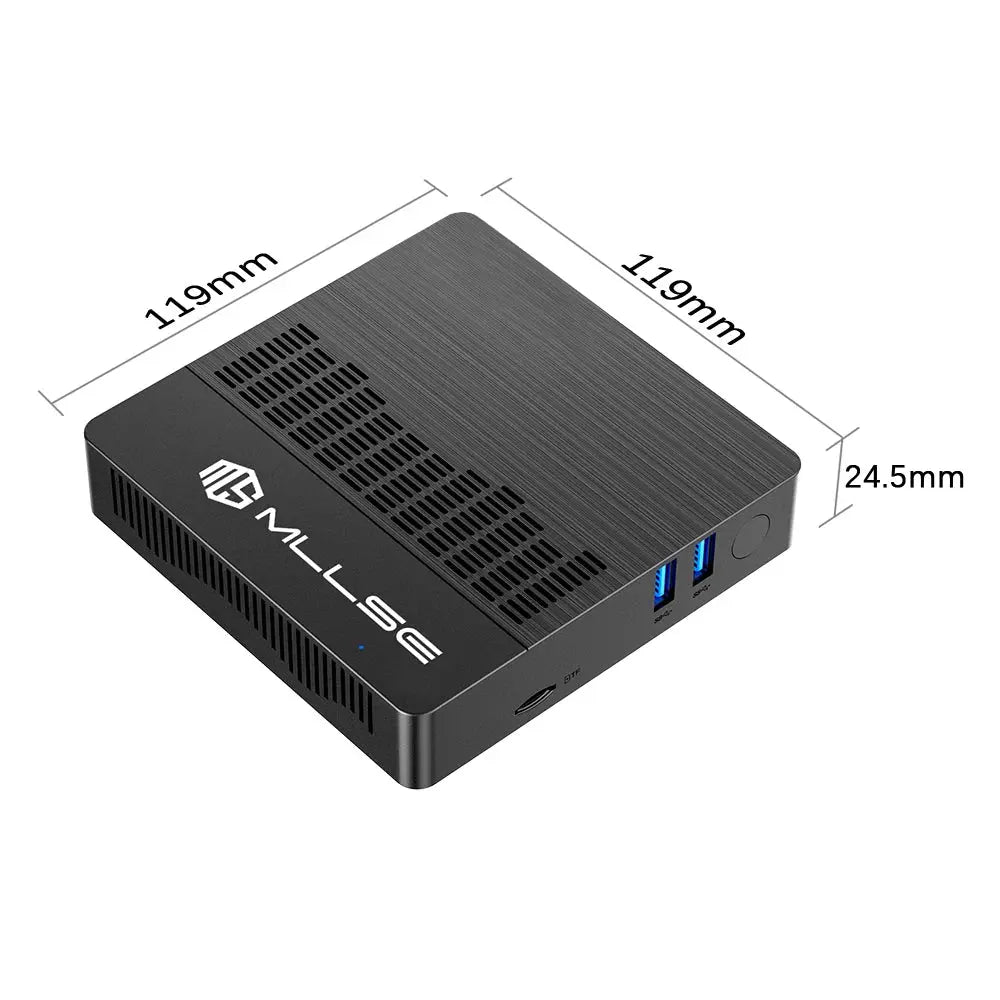 MLLSE Mini PC M2 Air Intel Gemini Lake N4000 Windows 11 6GB RAM 128GB ROM Dual-Band WiFi Bluetooth USB Mini Computer - ALPENZO
