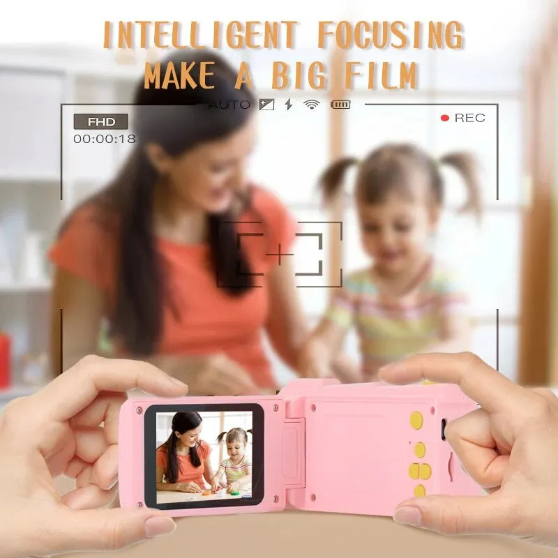 Kids Video Camcorder 1080P 20 MP High Resolution Portable Mini Digital Camera with 2.4 Inch Large Display Screen Birthday Gifts ALPENZO