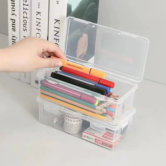 Large Capacity Transparent Stationery Case Pencil Storage Colour Pencil Storage Children's Crayon Painting Sketching Pencil Bag ALPENZO