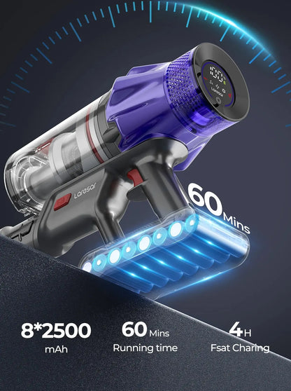 Laresar V7 500W 50KPA Suction Power Cordless Vacuum Cleaner  Handheld smart Home appliance Removable Battery Dust Cup - ALPENZO
