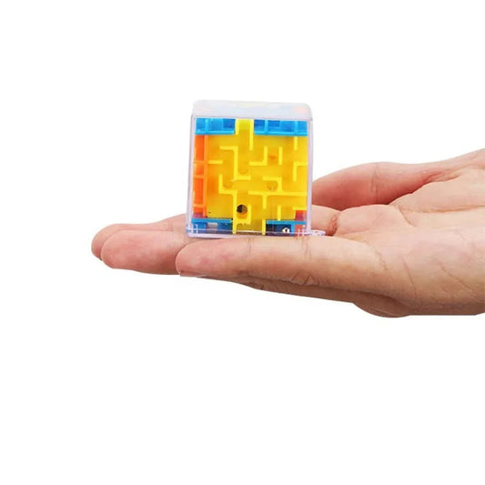 Mini 3D Maze Magic Cube Six-sided Transparent Puzzle Speed Cube Rolling Ball Cubes Maze Toys For Children Stress Reliever Toys ALPENZO