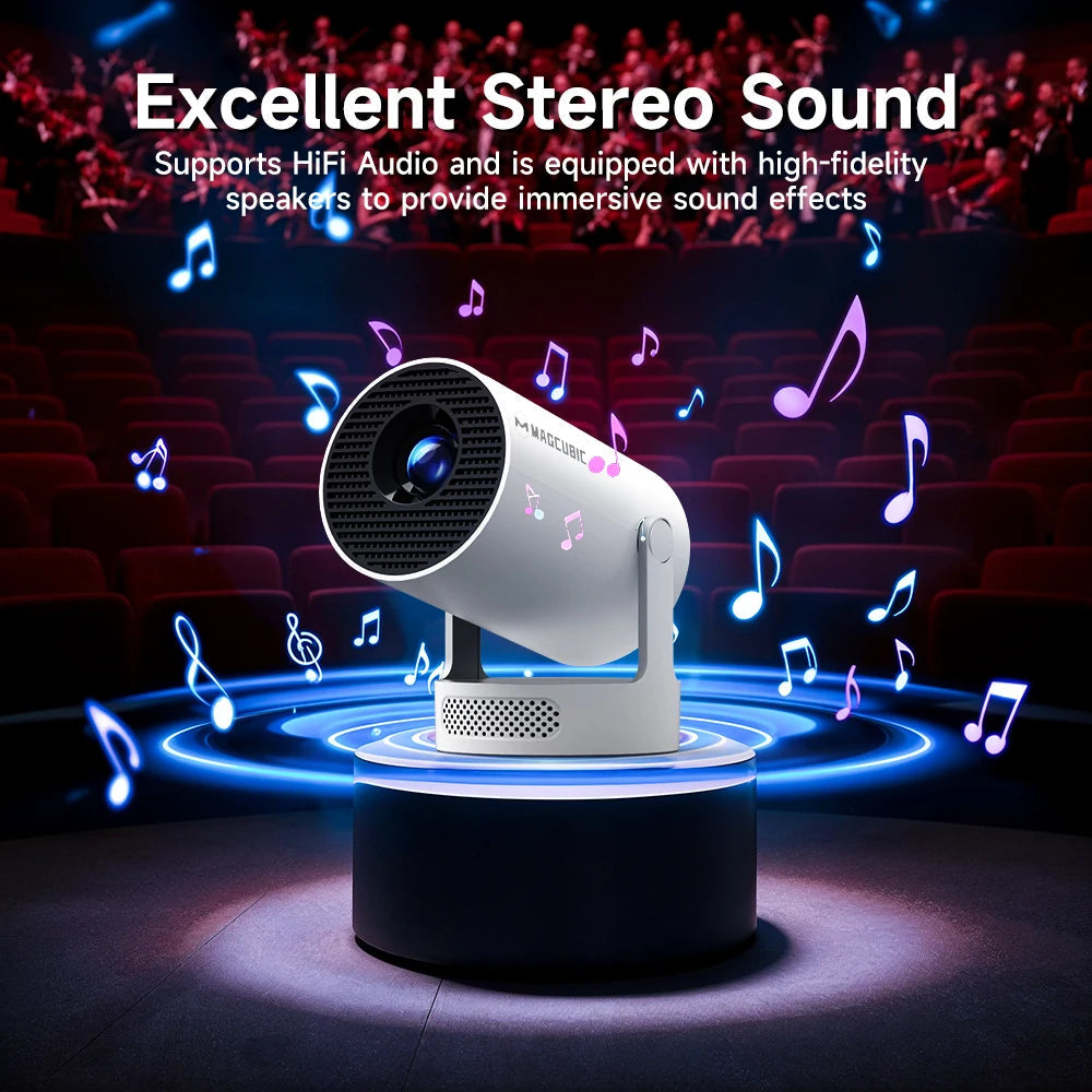Magcubic Projector HY300 PRO + 4K Android 11 Dual Wifi6  Allwinner H713 BT5.4 1080P 1280*720P Home Cinema Outdoor Projetor ALPENZO