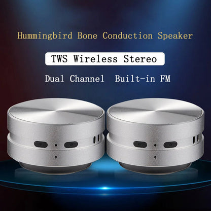 2025 New Bone Conduction Speaker Bluetooth-Compatible TWS Wireless Stereo Sound Hummingbird Speaker With FM Radio Dropshipping ALPENZO