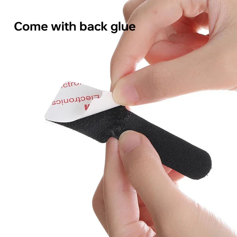Reusable Cable Ties Fastening Wire Organizer Cord Rope Holder Self Adhesive Adjustable Cord Organizer Straps Desk Management - ALPENZO