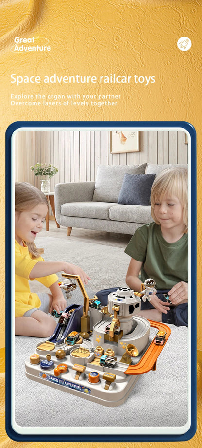 Racing Rail Car Model Space Aerospace Animals Educational Toys Children Train Track Adventure Brain Mechanical Interactive Game ALPENZO
