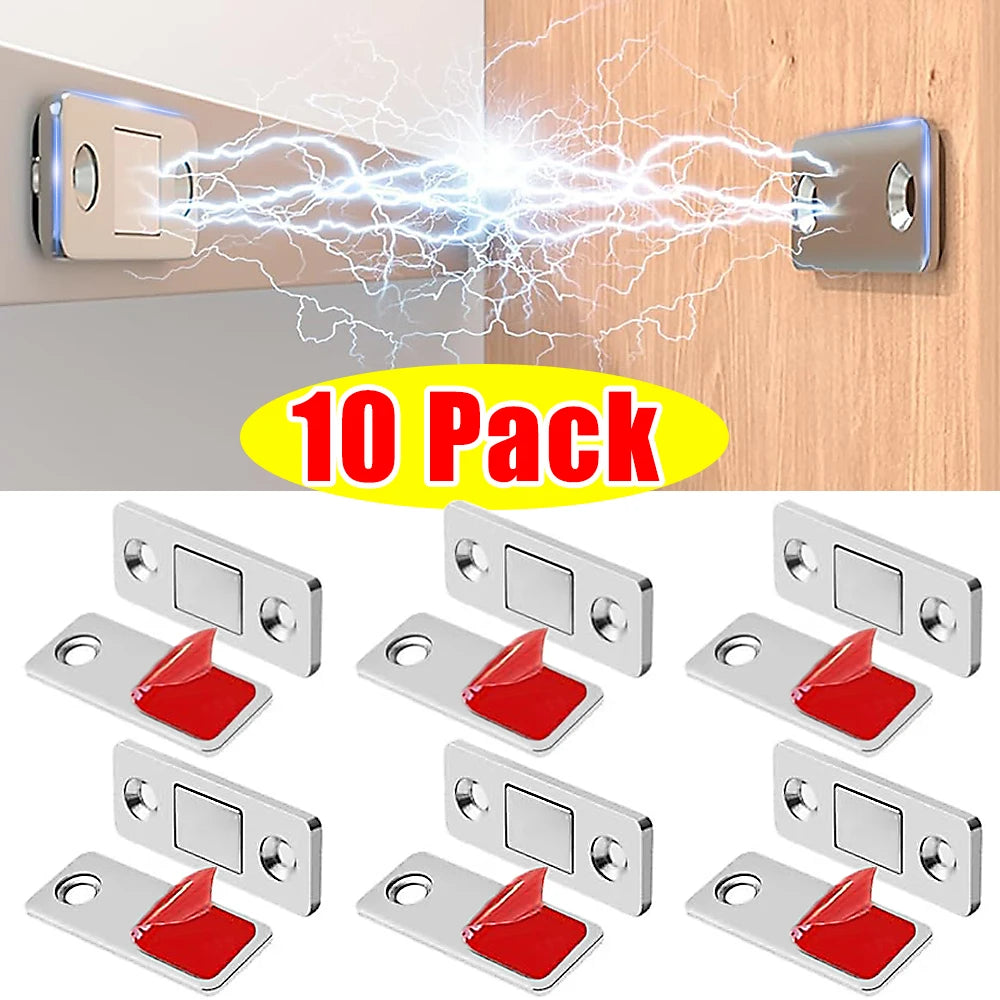 Magnetic Cabinet Catches Ultra Thin Door Strong Magnets Stopper Invisible Adhesive Drawer Magnet Lock for Kitchen Closet Closer - ALPENZO