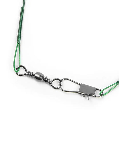 20PCS Sliver Anti Bite Steel Fishing Line Steel Wire Leader With Swivel Fishing Accessory Lead Core Leash Fishing Wire 15CM-30CM