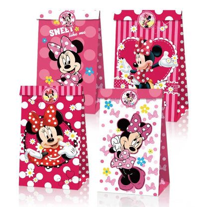 Minnie Mouse Party Decoration Disposable Tableware Minnie Cup Plate Balloon For Girls Baby Bath Birthday Party Supplies ALPENZO
