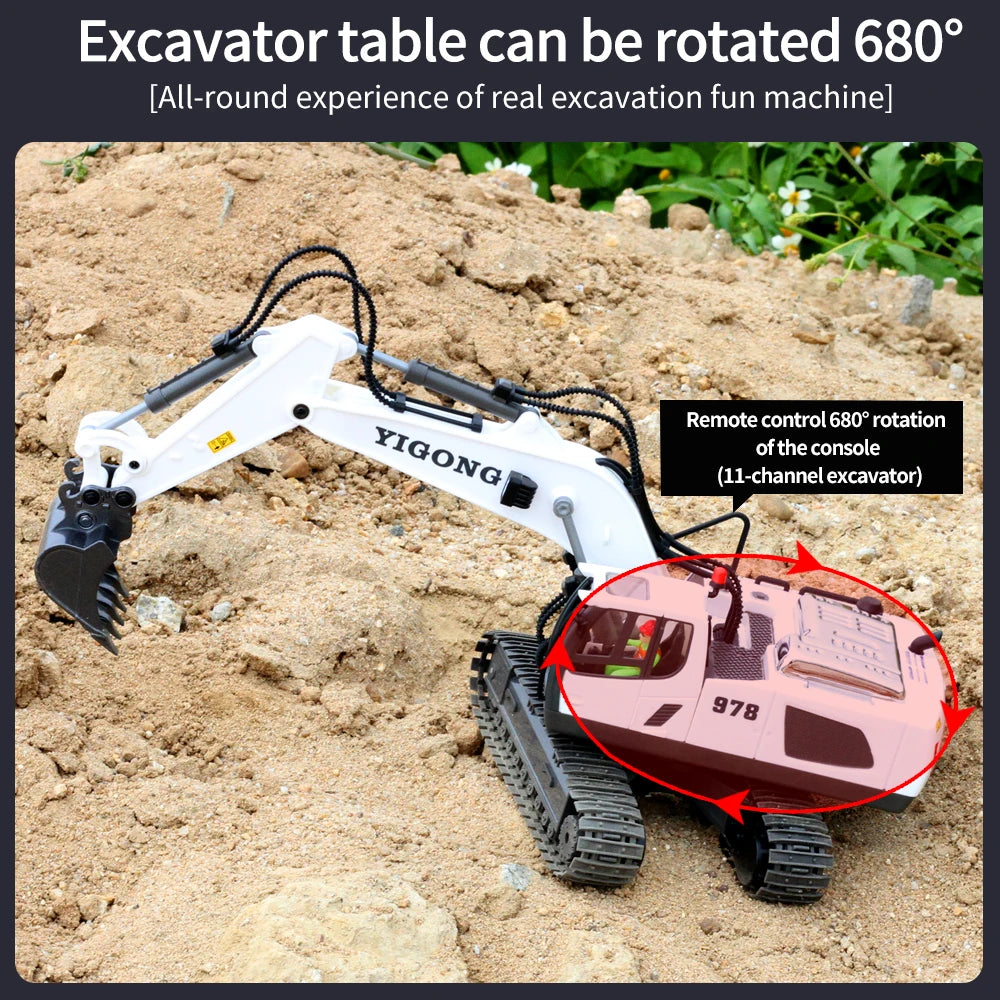 RC Car Children Toys Remote Control Car Toys For Boys Radio Control Excavator Dump Truck Bulldozer Electric Car Kids Toys Gift ALPENZO