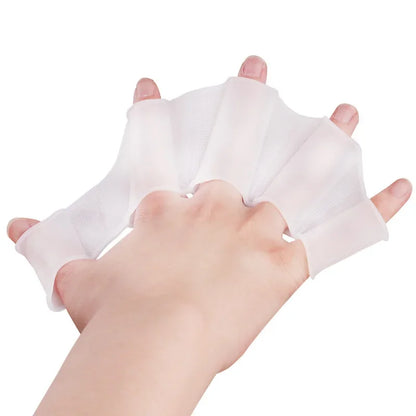Silicone Swimming Fins Flipper Men Women Child Swim Pool Sport Professional Training Finger Hand Webbed Gloves Paddles Equipment