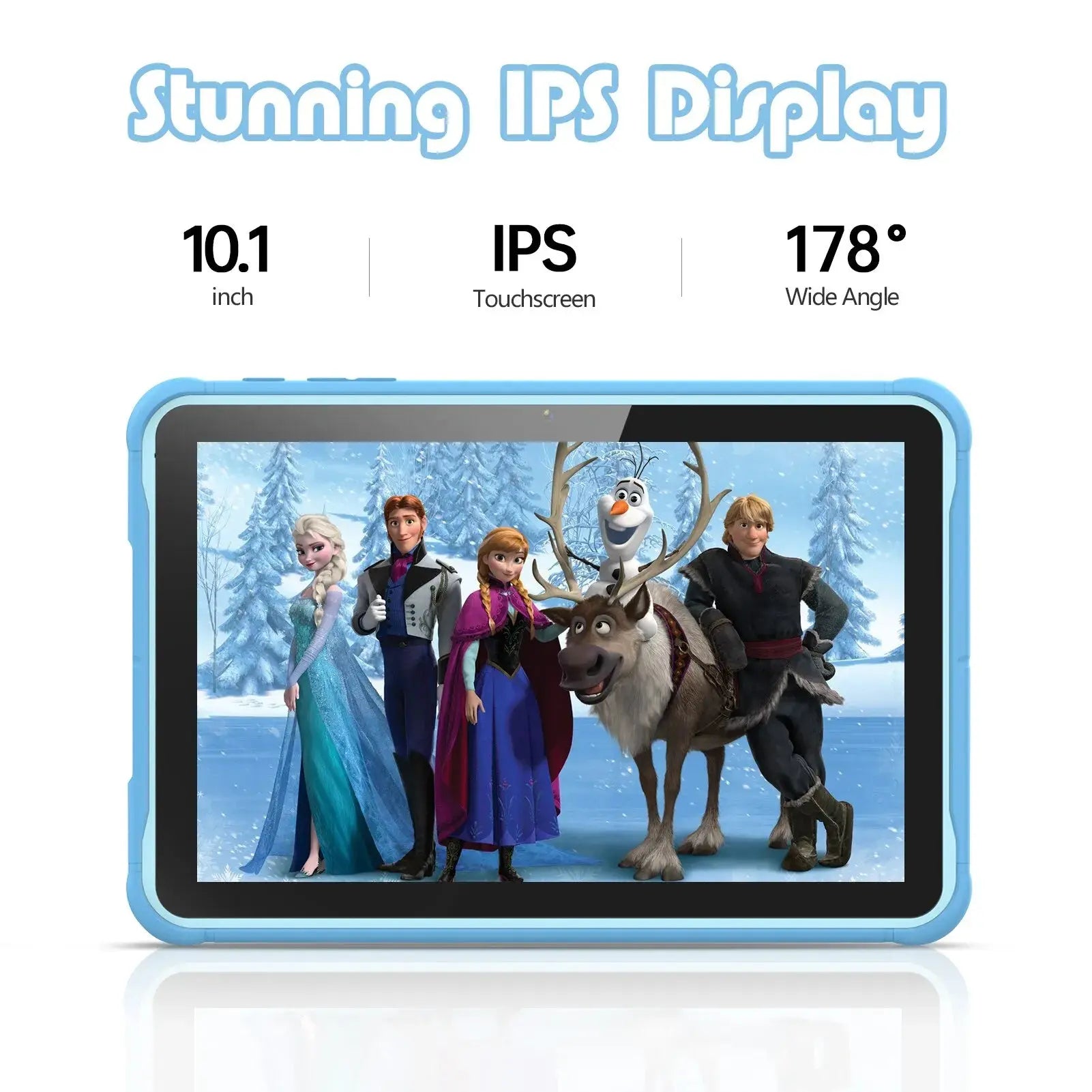 Pritom 10 Inch Kids Tablet Android 13 Go WIFI Quad Core Processor 2GB RAM 64GB ROM YouTube with Case - ALPENZO