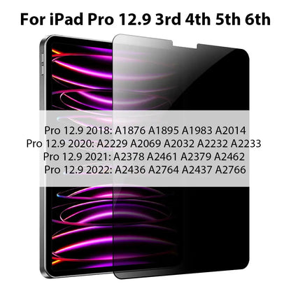 Privacy Glass For iPad Pro 12.9 12 9 11 6th 9th 10th 10 Gen Screen Protector For iPad Air 5 4 7th 8th 10.2 Mini 6 Anti-peep Film - ALPENZO