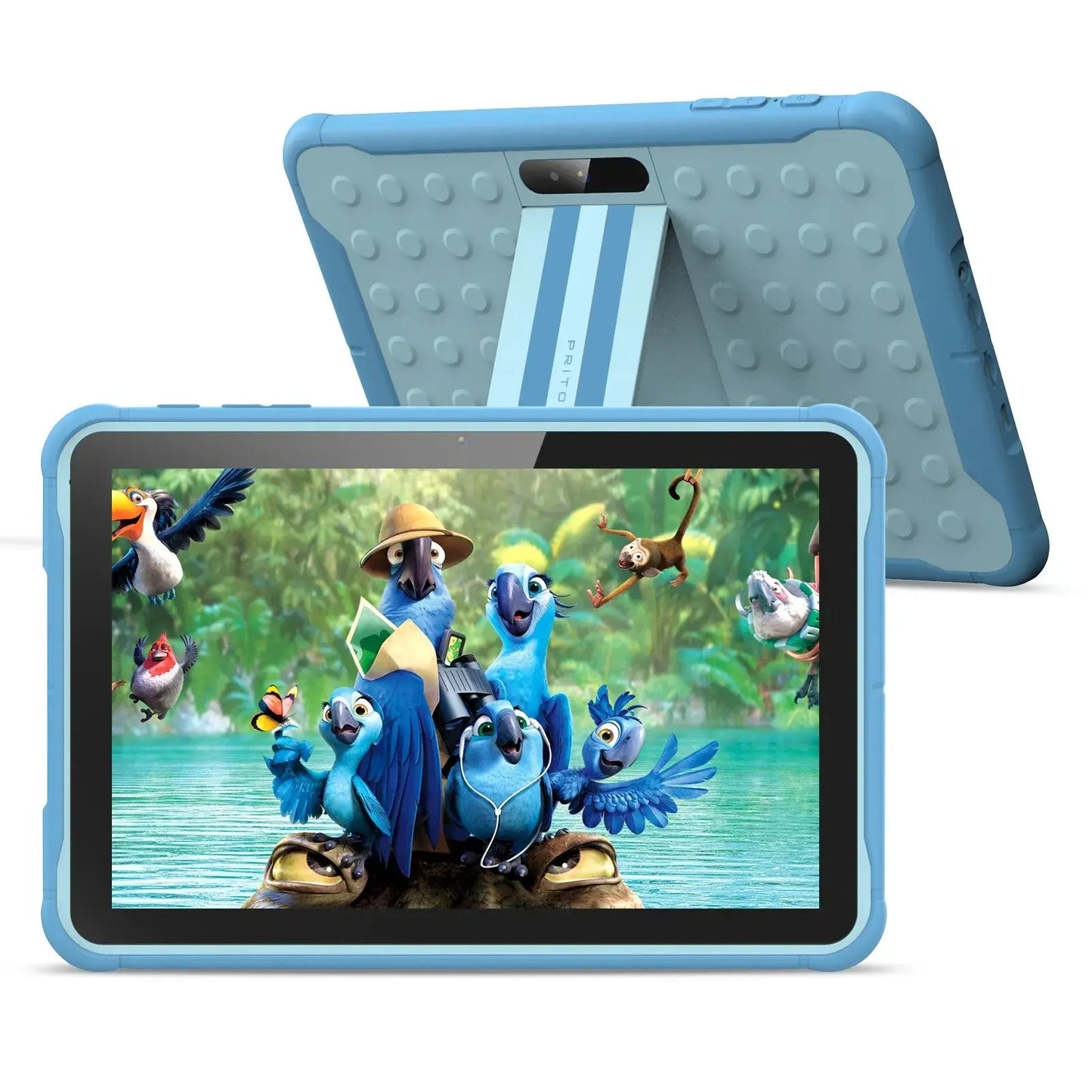 Pritom 10 Inch Kids Tablet Android 13 Go WIFI Quad Core Processor 2GB RAM 64GB ROM YouTube with Case - ALPENZO