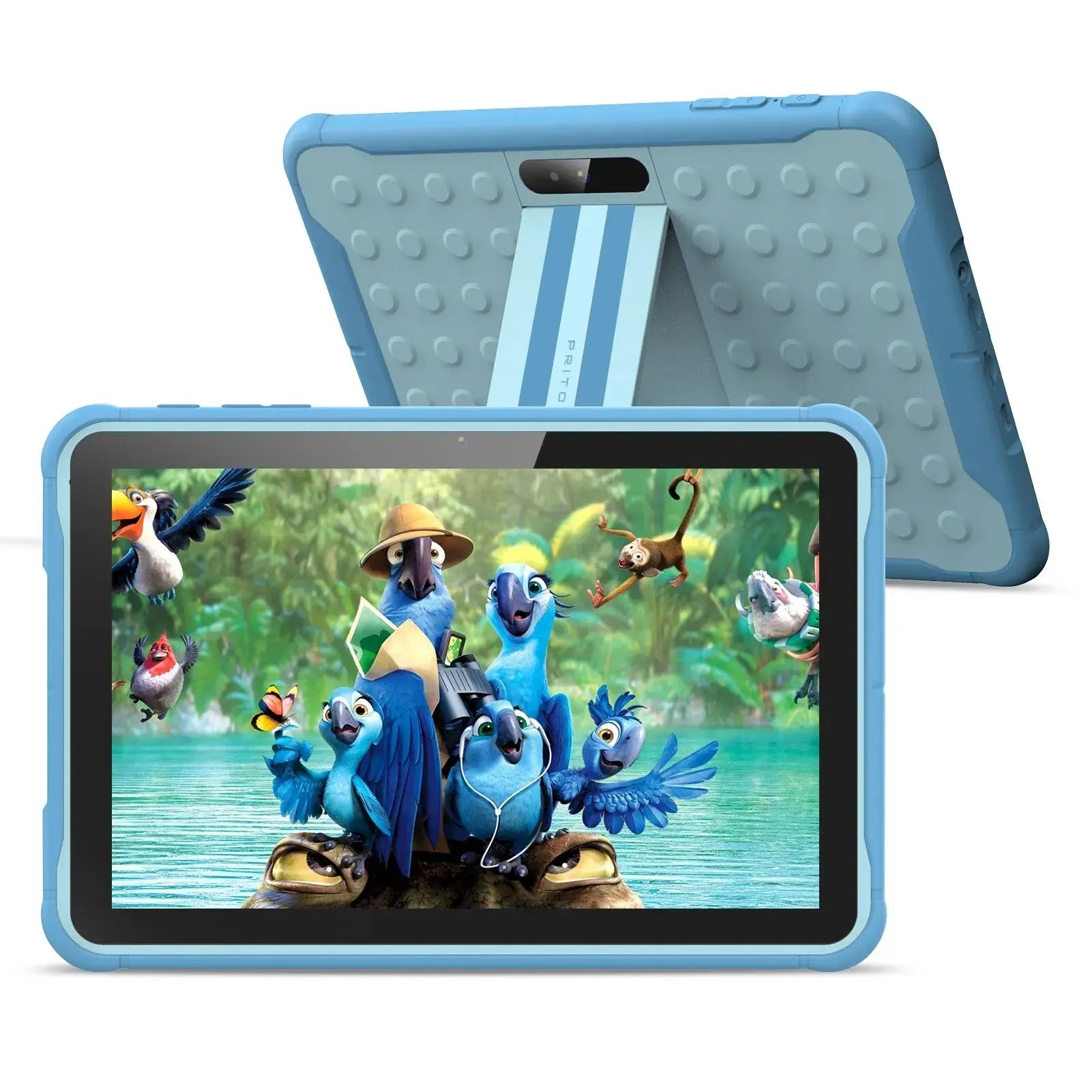 Pritom 10 Inch Kids Tablet Android 13 Go WIFI Quad Core Processor 2GB RAM 64GB ROM YouTube with Case - ALPENZO