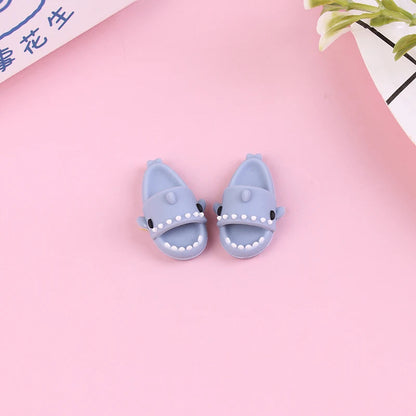 1 Pair For SD Doll For OB11 Doll Slippers Girl Gifts Doll Shoes Dolls Accessories Play House Shark Slippers ALPENZO