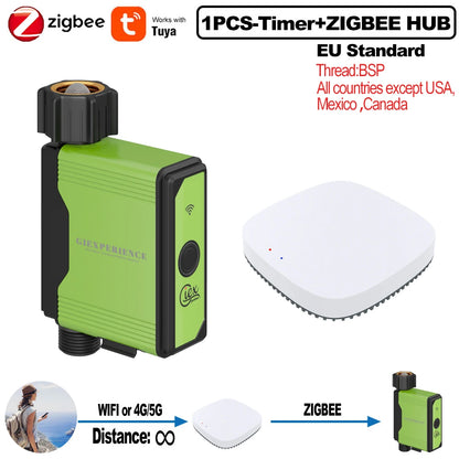 ZIGBEE WIFI Garden Watering Timer Smart Sprinkler Drip Irrigation System Built-in Water Flow Recorder Controller TUYA - ALPENZO
