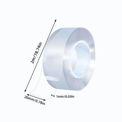 Nano Double Sided Tape Transparent Waterproof Strong Tape Reusable Nano Tape Kitchen Bathroom Home Decoration - ALPENZO