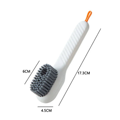 1/2pcs Shoes Brush Automatic Liquid Discharge Multifunction Press Out Shoes Cleaner Soft Bristles Clothes Brushes Cleaning Tool