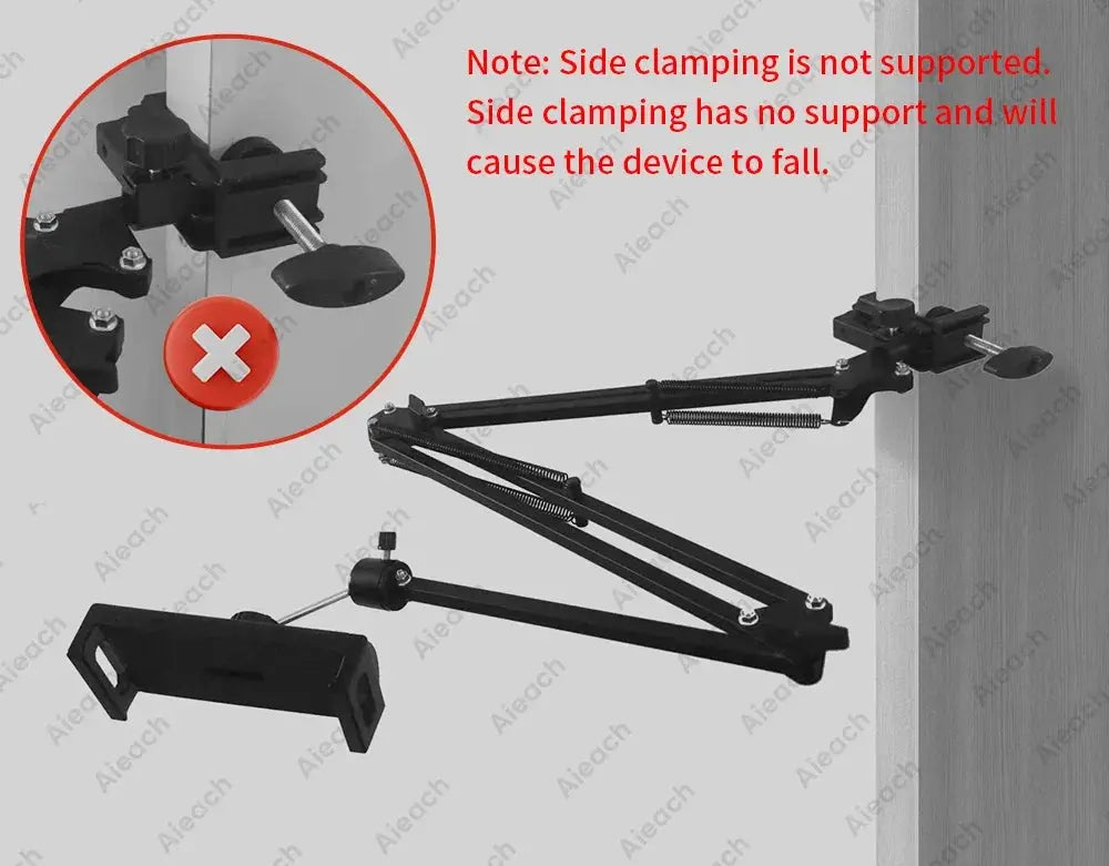 Tablet Holder for Bed with Long Metal Arm iPad Stand Tablet Bracket 360° Rotating Bed Phone Mount for 4.5~12.9 inch Phone Tablet - ALPENZO