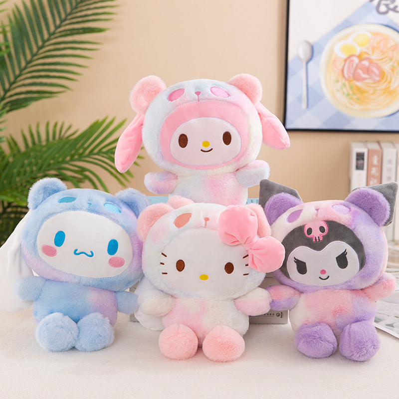 Sanrio 25Cm Anime Sanriod Toys Kawaii Kuromi  Cinnamorol Plush Soft Stuffed Animals Doll Plushie Pillow Children's Toys Gifts ALPENZO
