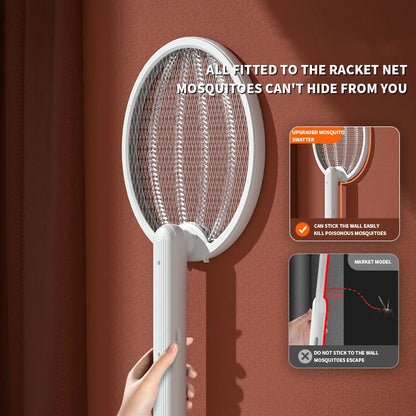 Clearance_Foldable Electric Mosquito Killer Fly Swatter Trap USB Rechargeable Mosquito Racket Insect Killer with UV Light Bug Za - ALPENZO