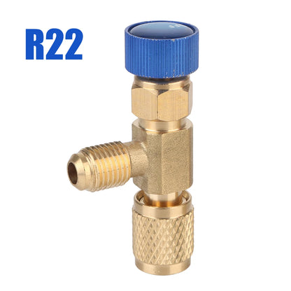 1/4 " Air Conditioning Refrigerant Valve R22 R410 AC Valve 1pc Air Conditioning Repair and Fluoride Filler Joint Safety Adapter - ALPENZO