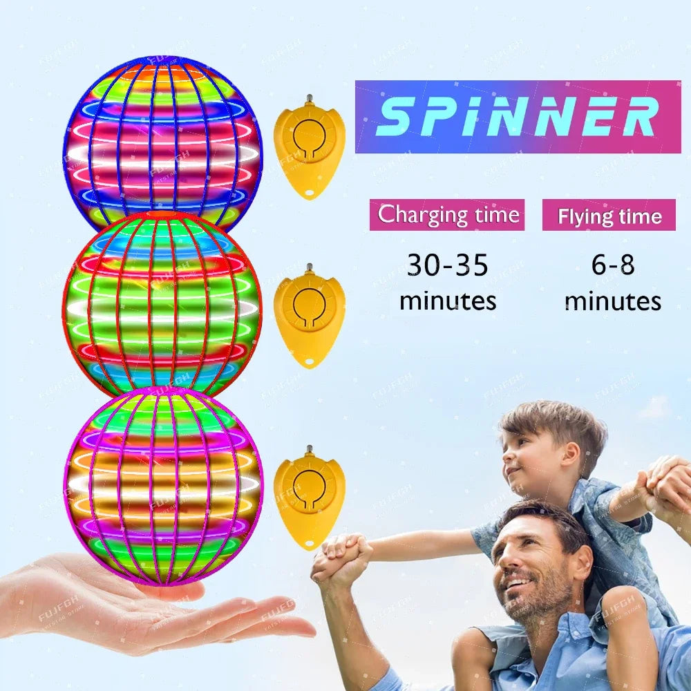 Magic Flying Ball Pro Mini Lighting With LED Lights Remote Control Hand Controlled Boomerang Spinner Toys for Adults Kids Gifts ALPENZO