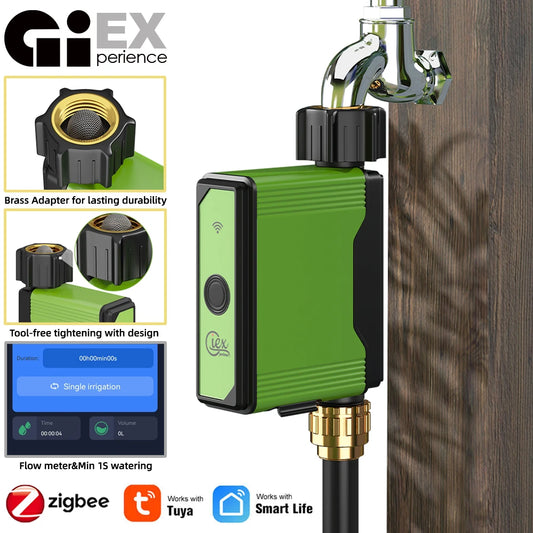 ZIGBEE WIFI Garden Watering Timer Smart Sprinkler Drip Irrigation System Built-in Water Flow Recorder Controller TUYA - ALPENZO